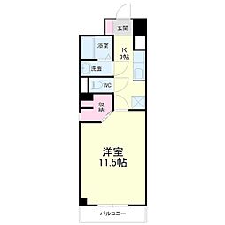モンレーヴ葵東 1DKの間取図画像
