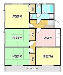 グレースウッズ 4DKの間取図画像