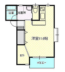 ニューコーポラス ワンルームの間取図画像