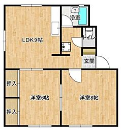 コーポツカサ 2DKの間取図画像