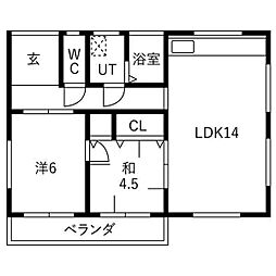 YONE 2LDKの間取図画像