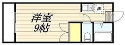 ホワイトベール ワンルームの間取図画像