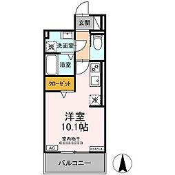 D-Hills野口 ワンルームの間取図画像