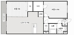 BEFREE 2LDKの間取図画像