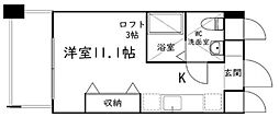 Felicita二星 ワンルームの間取図画像