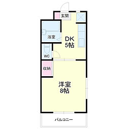 コンフォール 1DKの間取図画像