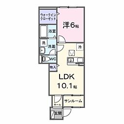 HMS77 1LDKの間取図画像