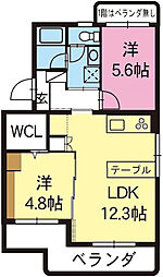 マンションヒカリ2 1LDKの間取図画像