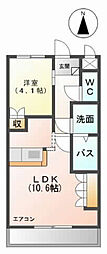 ヴィラM's 1LDKの間取図画像