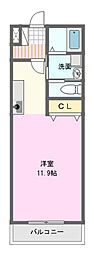 グランドローズ横須賀 ワンルームの間取図画像