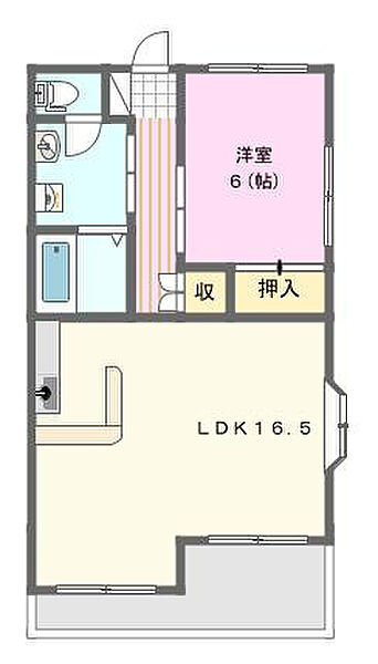 第6田畑ハイツ 101｜静岡県浜松市中央区曳馬３丁目(賃貸マンション1LDK・1階・50.03㎡)の写真 その2