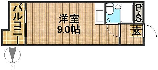 グレイス第5マンション 209｜静岡県浜松市中央区植松町(賃貸マンション1R・2階・21.60㎡)の写真 その2