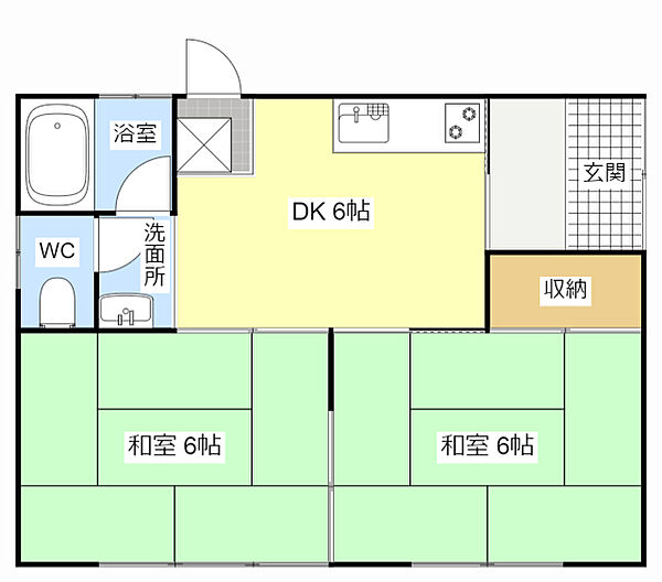 子安町320-16貸家 ｜静岡県浜松市中央区子安町(賃貸一戸建2DK・1階・39.74㎡)の写真 その2