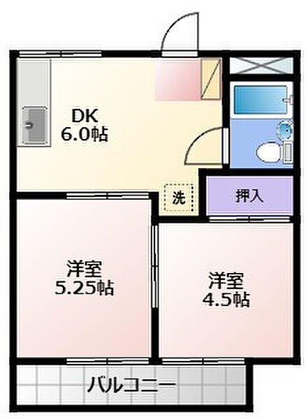 コーレイパームII 202｜静岡県浜松市中央区西浅田１丁目(賃貸アパート2DK・2階・29.81㎡)の写真 その2