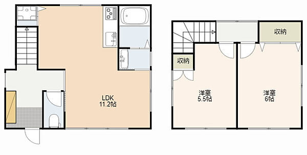 新津町貸家 ｜静岡県浜松市中央区新津町(賃貸一戸建2LDK・1階・51.61㎡)の写真 その2