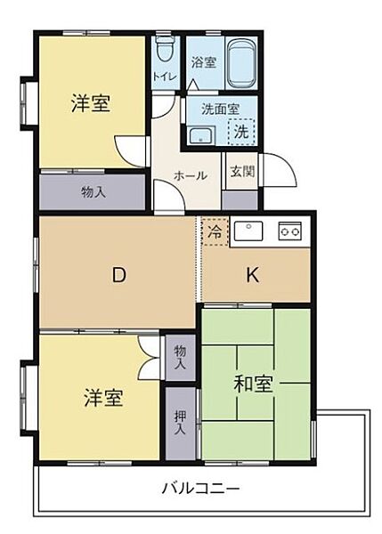 ハイツシャルマン 301｜静岡県浜松市中央区和田町(賃貸マンション3DK・3階・58.67㎡)の写真 その2