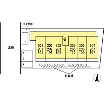 グランツタウン 101 ｜ 静岡県浜松市中央区佐藤２丁目（賃貸アパート1LDK・1階・33.61㎡） その3