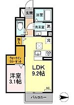 エクセル21　V 105 ｜ 静岡県浜松市中央区有玉南町（賃貸アパート1LDK・1階・32.94㎡） その2