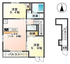 Grazia II 201 ｜ 静岡県浜松市中央区海老塚２丁目（賃貸アパート2LDK・2階・54.58㎡） その2