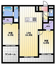 インテグラD 302 ｜ 静岡県浜松市中央区小沢渡町（賃貸マンション2LDK・3階・62.70㎡） その2