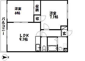 ベルデュール 403 ｜ 静岡県浜松市浜名区都田町（賃貸マンション2LDK・4階・51.03㎡） その2