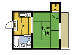 コーポ植木 207 ｜ 大分県別府市桜ケ丘（賃貸マンション1K・2階・19.00㎡） その2