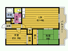 豊島コーポI 202 ｜ 大分県別府市亀川中央町（賃貸マンション2LDK・2階・56.70㎡） その2