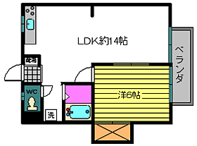 エスポワール21 202 ｜ 大分県杵築市大字狩宿（賃貸アパート1LDK・2階・40.34㎡） その2