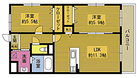 スカイメゾンIII 205 ｜ 大分県杵築市大字南杵築（賃貸マンション2LDK・2階・53.20㎡） その2