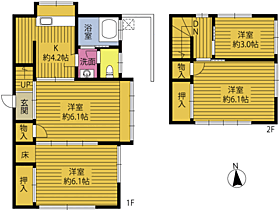 田深中町貸家（東側）  ｜ 大分県国東市国東町田深（賃貸一戸建4K・2階・62.73㎡） その2