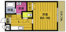 Ｒ31番館 204 ｜ 大分県杵築市大字守江（賃貸マンション1K・2階・27.20㎡） その2