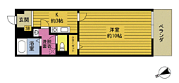キャッスルハイツ 1Kの間取図画像