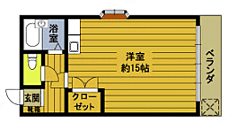 ラトゥール大道 ワンルームの間取図画像