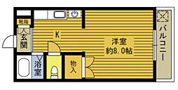 ジョイフル政所 1Kの間取図画像