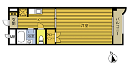 クレアパーク 1Kの間取図画像