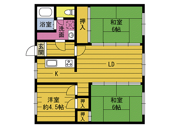 松栄堂ビル 803｜大分県大分市萩原１丁目(賃貸マンション3LDK・8階・61.92㎡)の写真 その2