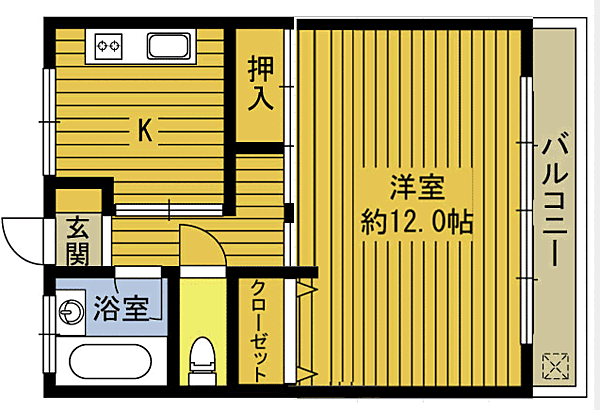 セカンドステージ 303｜大分県大分市東浜１丁目(賃貸マンション1LDK・3階・38.88㎡)の写真 その2