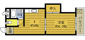 コーポ丸福 303 ｜ 大分県大分市大津町１丁目（賃貸マンション1DK・3階・25.44㎡） その2