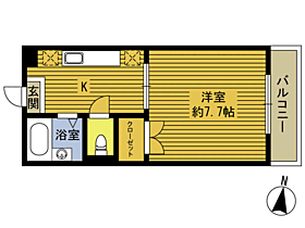 グランデII 103 ｜ 大分県大分市花津留１丁目（賃貸マンション1K・1階・25.20㎡） その2