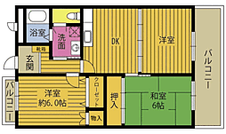 WINDOM高山 3DKの間取図画像