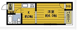 池ビル 1Kの間取図画像