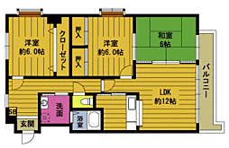 サンモール南 3LDKの間取図画像