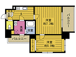 S-FORT高砂町 1DKの間取図画像