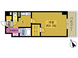 S-FORT大分寿町 1Kの間取図画像