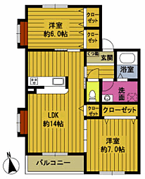 ヴィヴレ山の手 B 2階