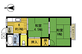 パナハイツ田尻 101 ｜ 大分県別府市南的ケ浜町（賃貸アパート2K・1階・30.46㎡） その2