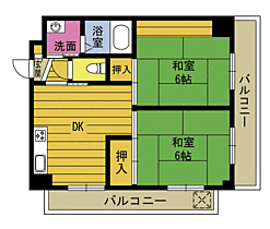 セドールＫ 701 ｜ 大分県別府市野口中町（賃貸マンション2DK・7階・47.88㎡） その2