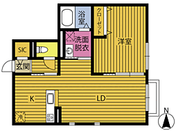 グランドコート野口中町 1LDKの間取図画像