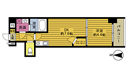 パークスクエア青山通り 1DKの間取図画像