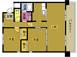 エトワール・ドゥ 2LDKの間取図画像